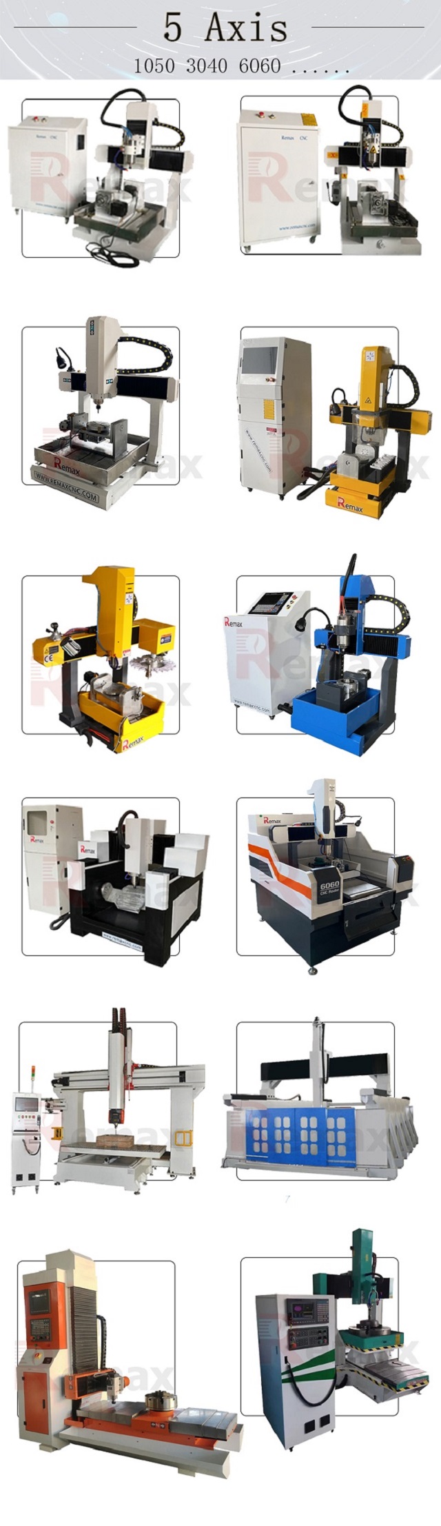 Remax 5 axis metal engraving machine display