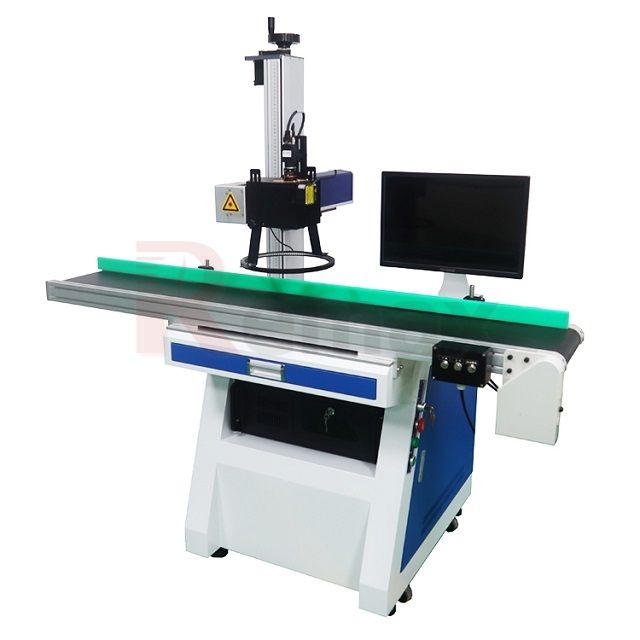 desktop visual fiber laser metal marking machine