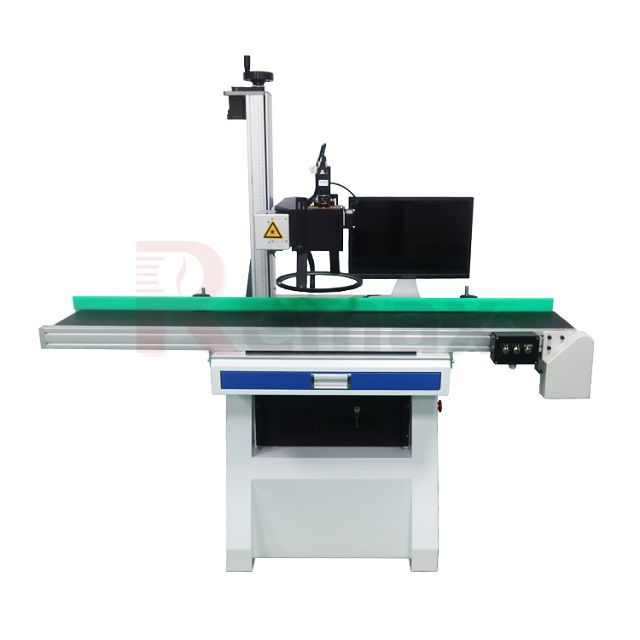 desktop visual fiber laser metal marking machine