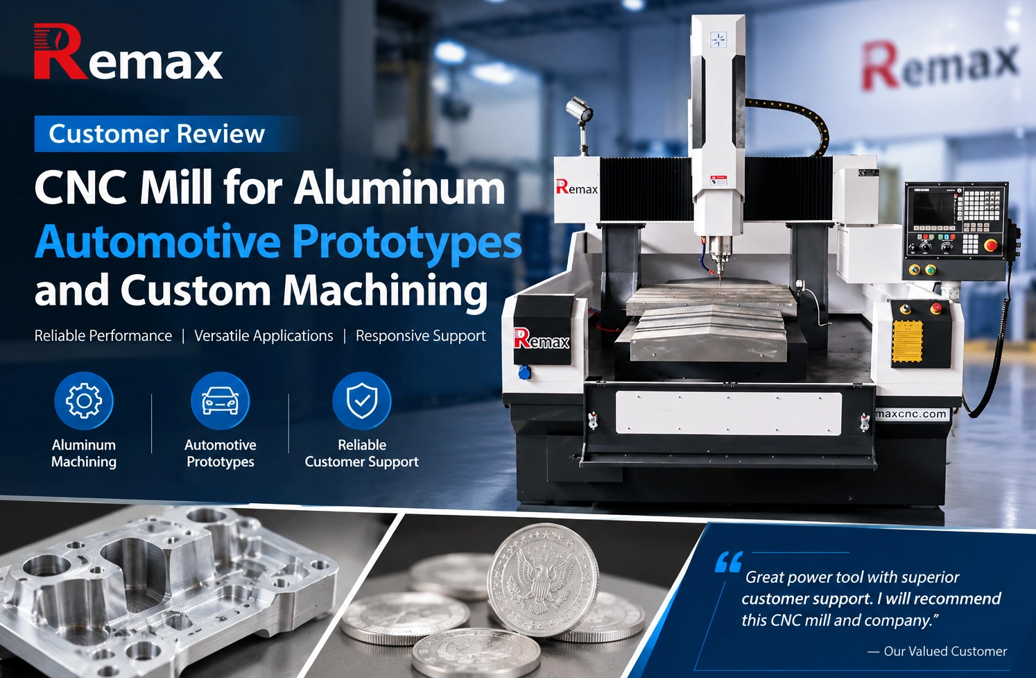 Customer Review | CNC Mill for Aluminum Prototypes & Custom Parts
